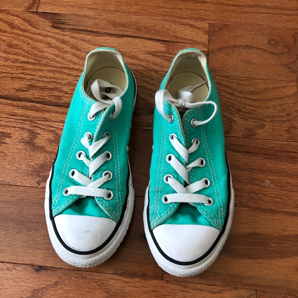 Girls Teal Converse